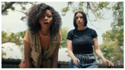 screenshot of Riele Downs in 'A Breed Apart'