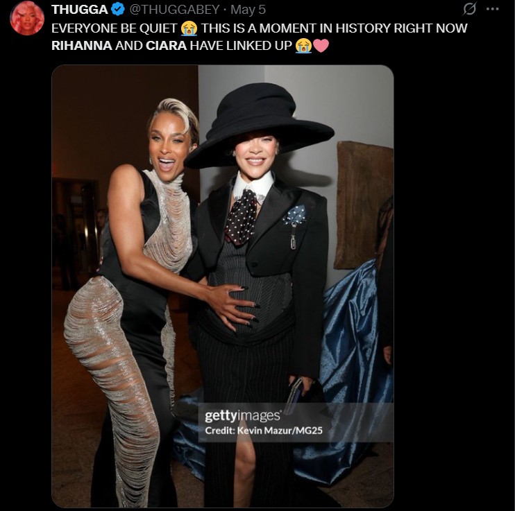 Rihanna and Ciara Reunite at Met Gala