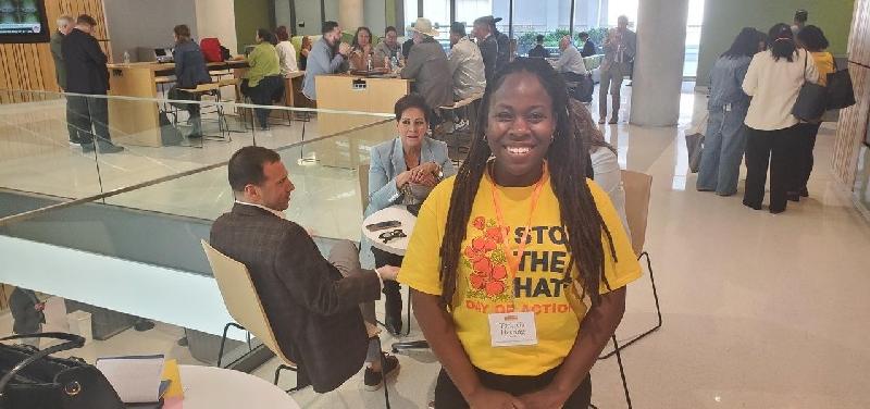 Taneicia Herring – NAACP: Taneicia Herring, Government Relations Specialist at the NAACP California Hawaii State Conference (Cal-Hi NAACP), was one of 200 participants who attended the Stop the Hate Advocacy Day at the State Capitol. CBM photo by Antonio Ray Harvey.