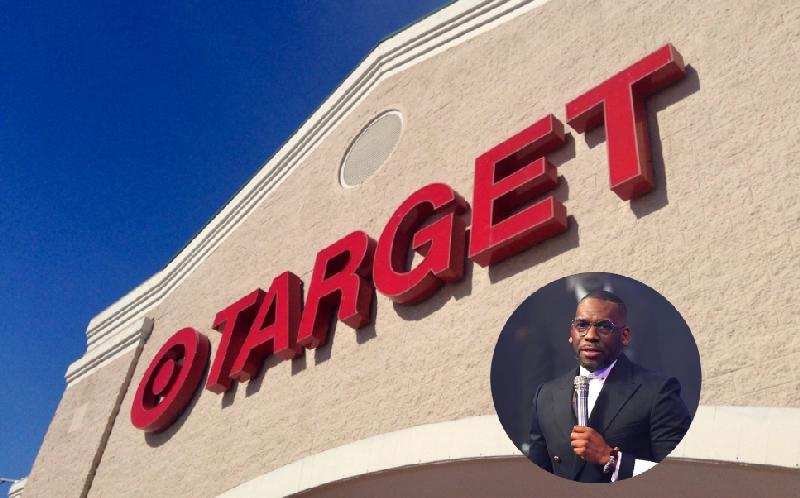 Target Store and Pastor Jamal Harrison Bryant (inset)