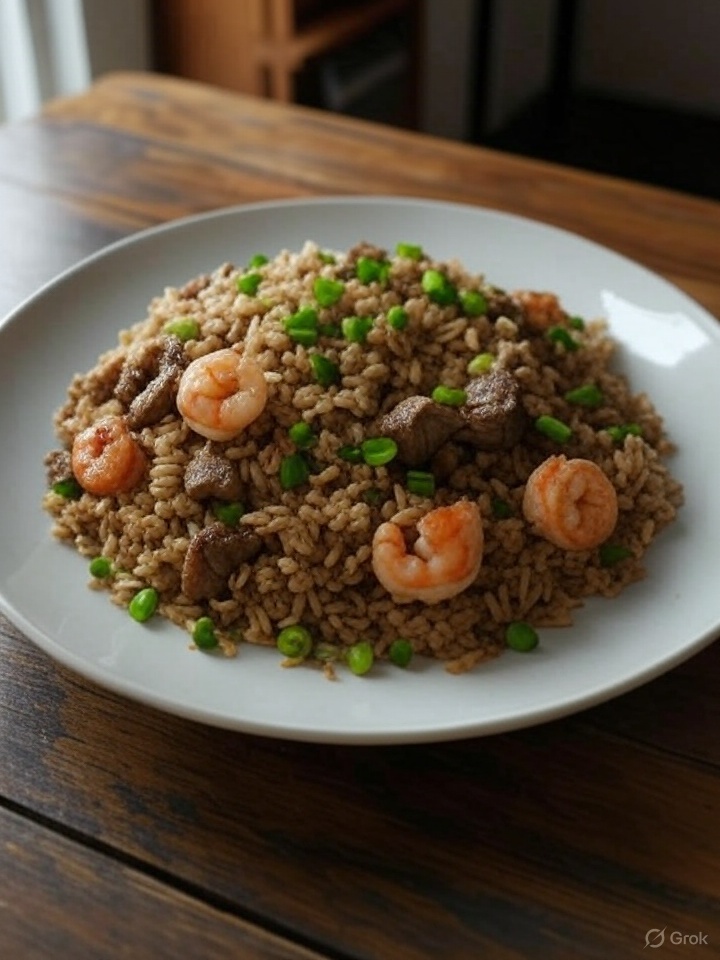 Steak, Shrimp Fried Rice