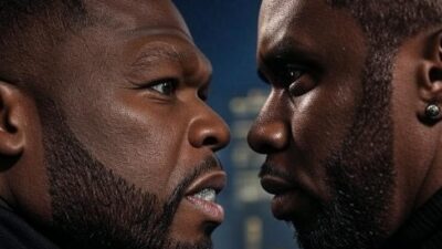 50 Cent and Diddy face-off / via Grok AI