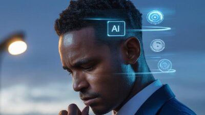 Man in thinking mode with AI - via EURai