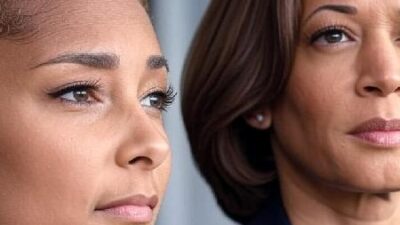 Amanda Seales and Kamala Harris - via Grok AI
