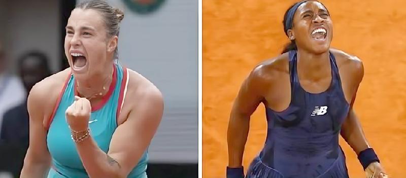 Aryna Sabalenka Coco Gauff (2025 French Open) - screenshot