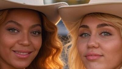 Beyonce and Miley Cyrus - via Grok AI