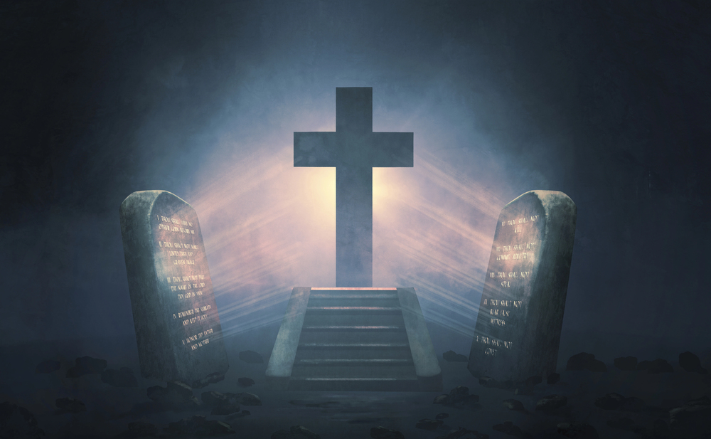 The ten commandments point to the cross of Christ