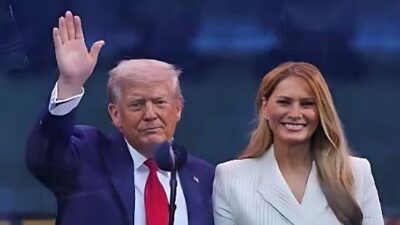 Donald Trump and Melania at 79th B-day & Army Parade - screenshot