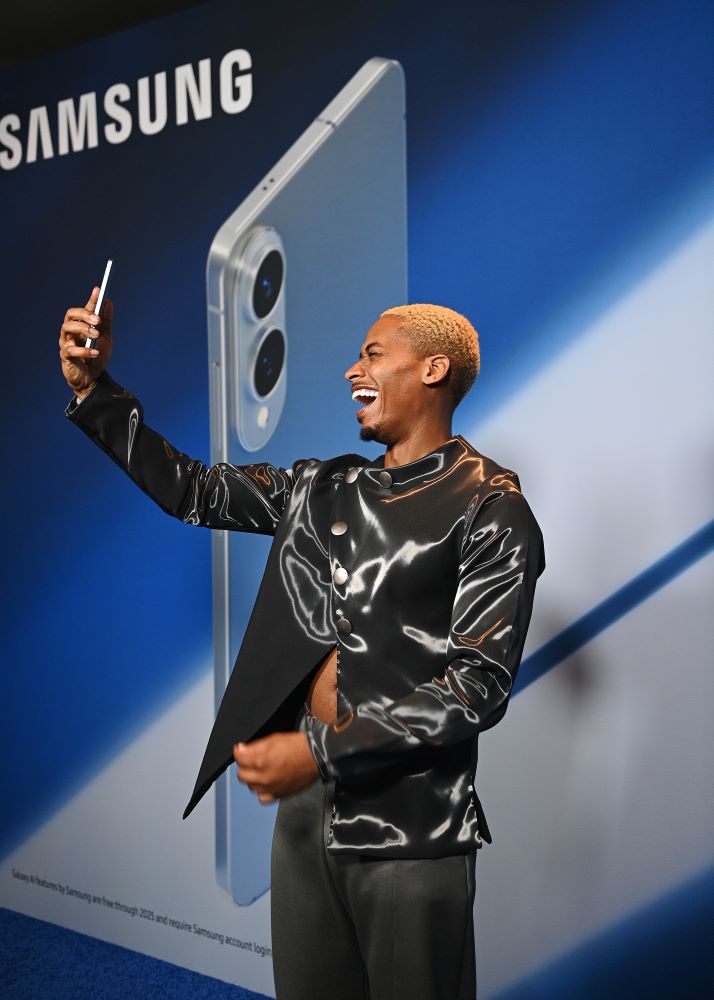 Malik Mclntyre attends Samsung Galaxy S25 Edge launch a. (Photo by Bryan Bedder courtesy Samsung Galaxy)
