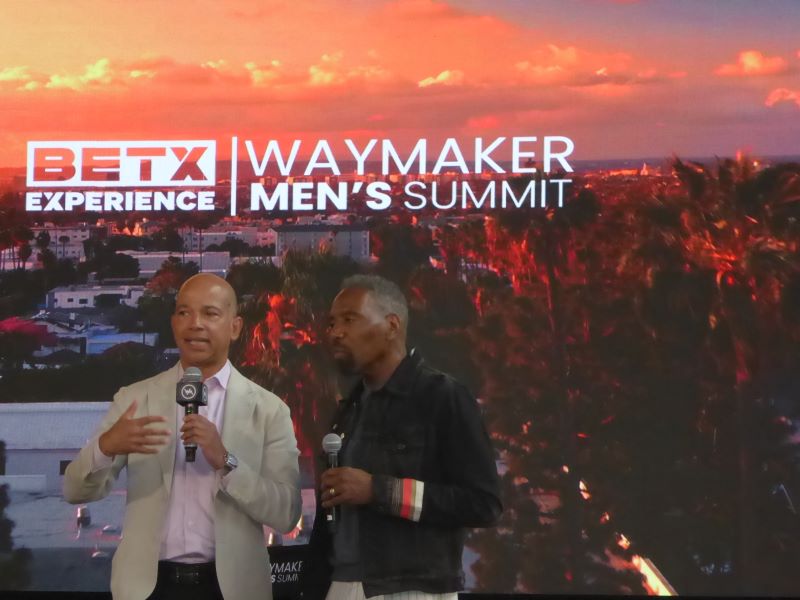 Scott Mills, CEO and President, BET Networks and Louis Carr, Founder, WayMaker Men's Summit: Photo Credit Ricky Richardson