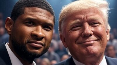 Usher and Trump - via Grok AI