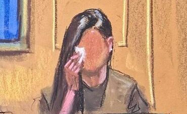 Diddy trial - 'Jane' on the witness stand - sketch by Jane Rosenberg