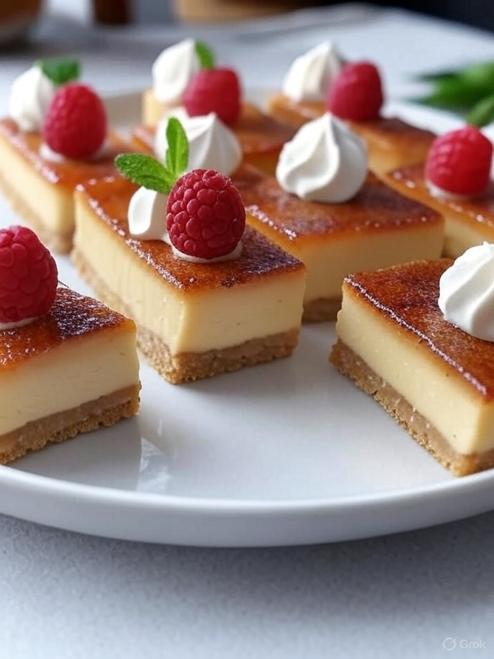 Cr&egrave;me Br&ucirc;l&eacute;e Cheesecake Bars