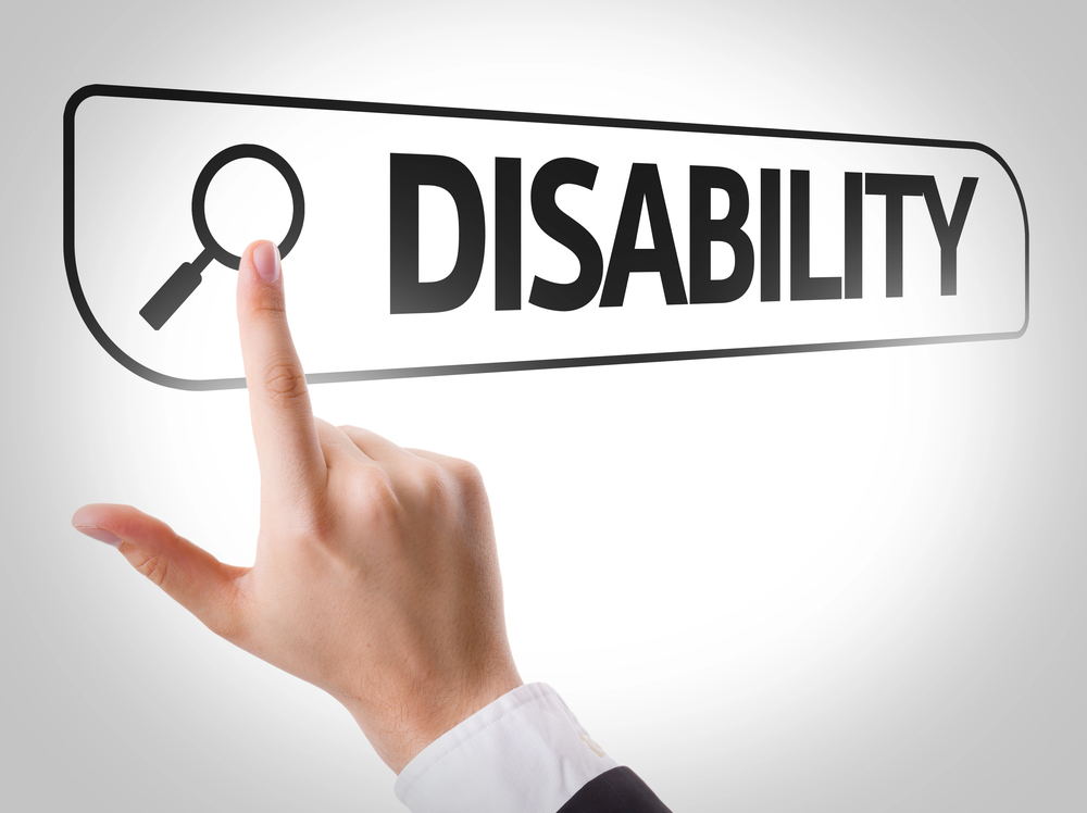 Disability written in search bar