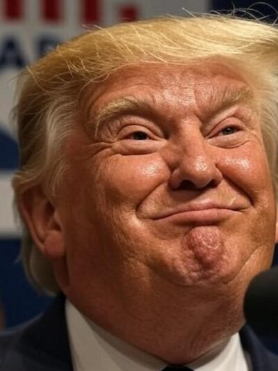 Donald Trump (smirk and liar) - via GrokAI
