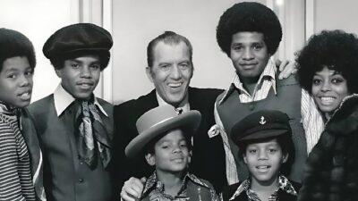 Ed Sullivan and Jackson and Diana Ross - via Netflix