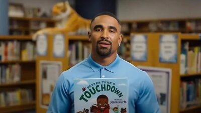 Jalen Hurts and his new children's book 'Better Than a Touchdown' - screenshot