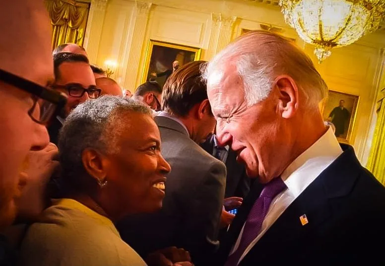Jewel Thais Williams and President Joe Biden