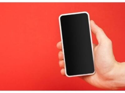 man holding smartphone