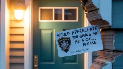Note left by LAPD - via EURai