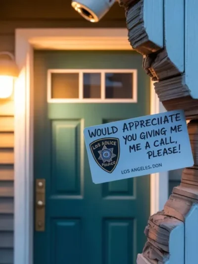 Note left by LAPD - via EURai