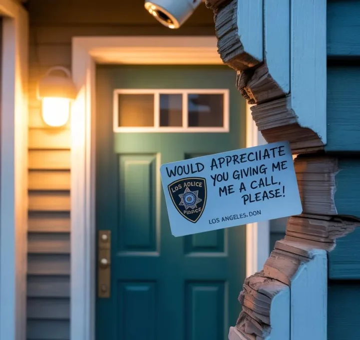 Note left by LAPD - via EURai