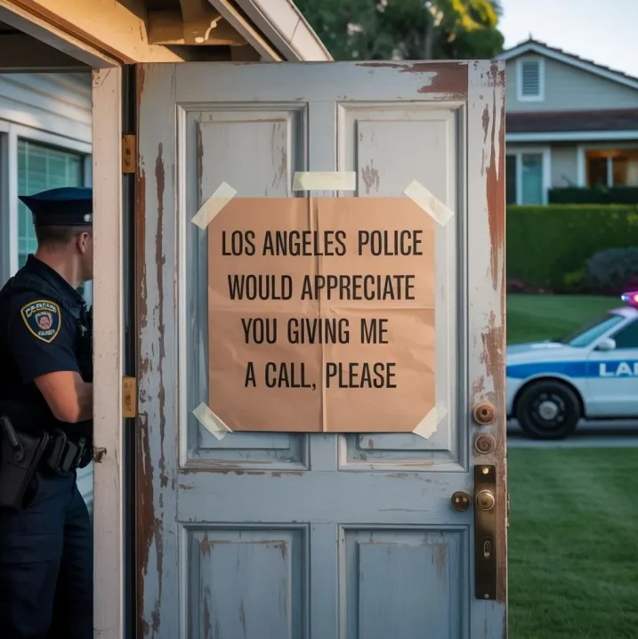 Note left by LAPD - via EURai