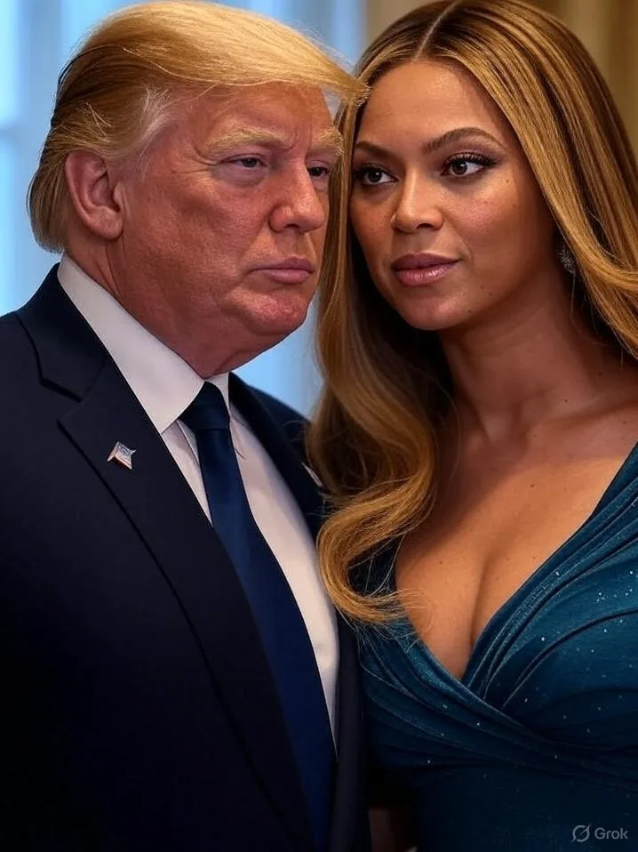 Trump & Beyonc&eacute; - via GrokAI