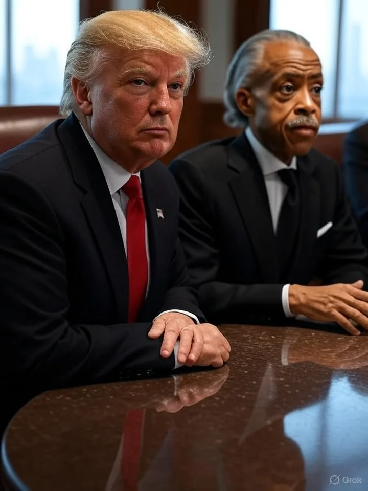 Al Sharpton and Donald Trump