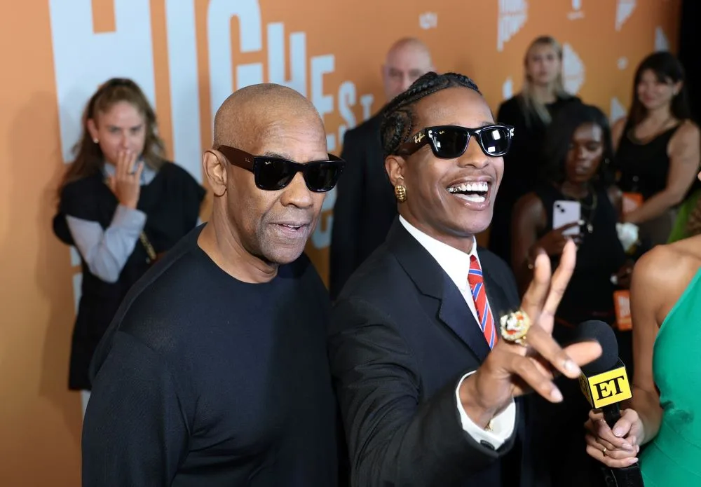 Asap Rocky and Denzel Washington (Photo courtesy of A24 )
