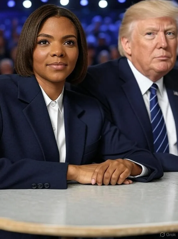 Candace Owens and Donald Trump - via GrokAI
