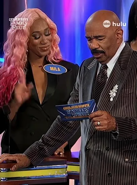 Celebrity Family Feud Steve Harvey - via YouTube/ABC