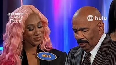 Celebrity Family Feud Steve Harvey - via YouTube/ABC