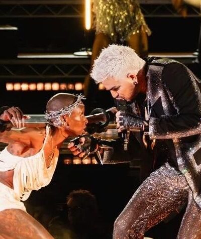 Cynthia Erivo as 'Jesus' and Adam Lambert as 'Judas' (Photo Farah Sosa - LA Phil)