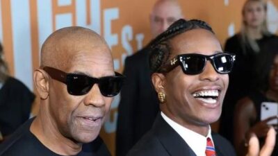 Denzel Washington and A$AP Rocky - via A24