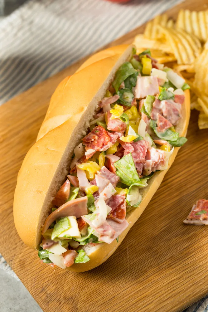 Homemade Chopped Italian Sub Sandwich 