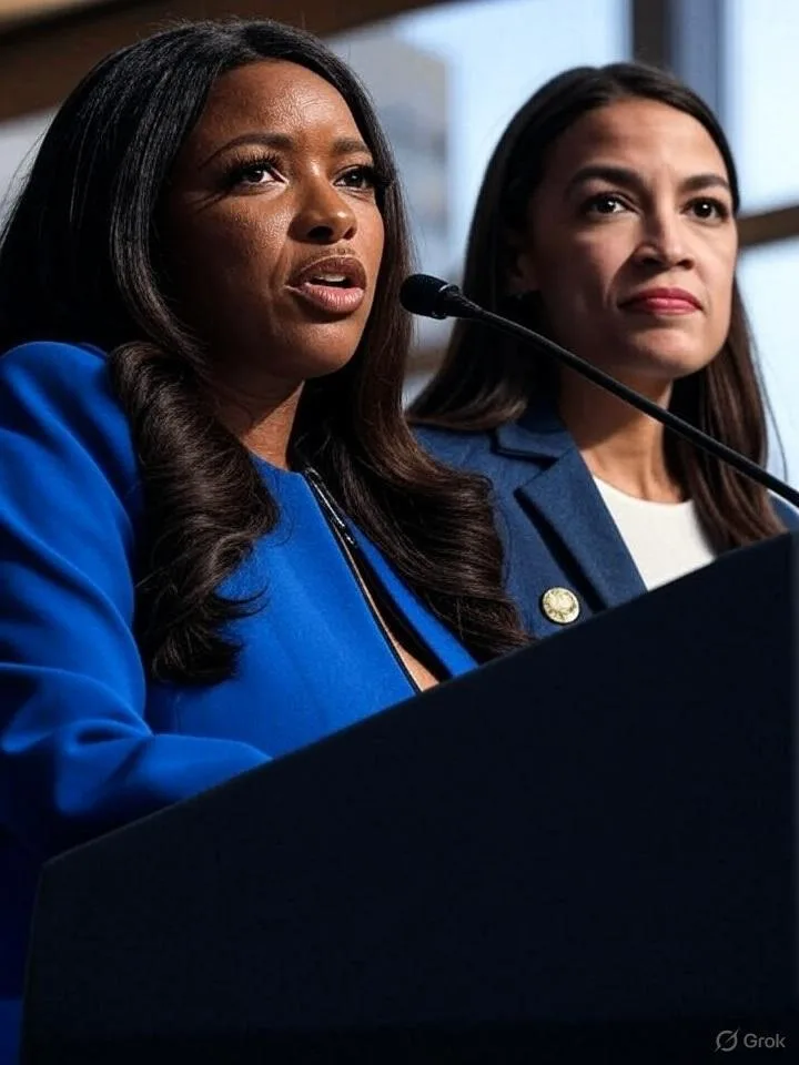 Jasmine Crockett and Alexandria Ocasio-Cortez - via GrokAI