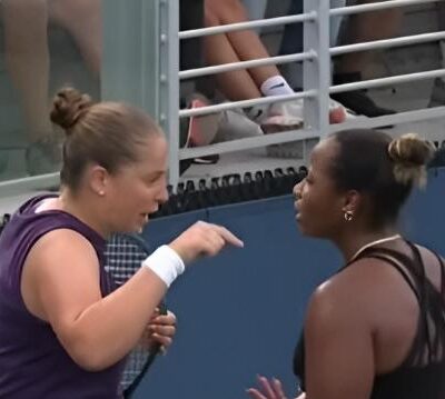 Jelena Ostapenko and Taylor Townsend - screenshot