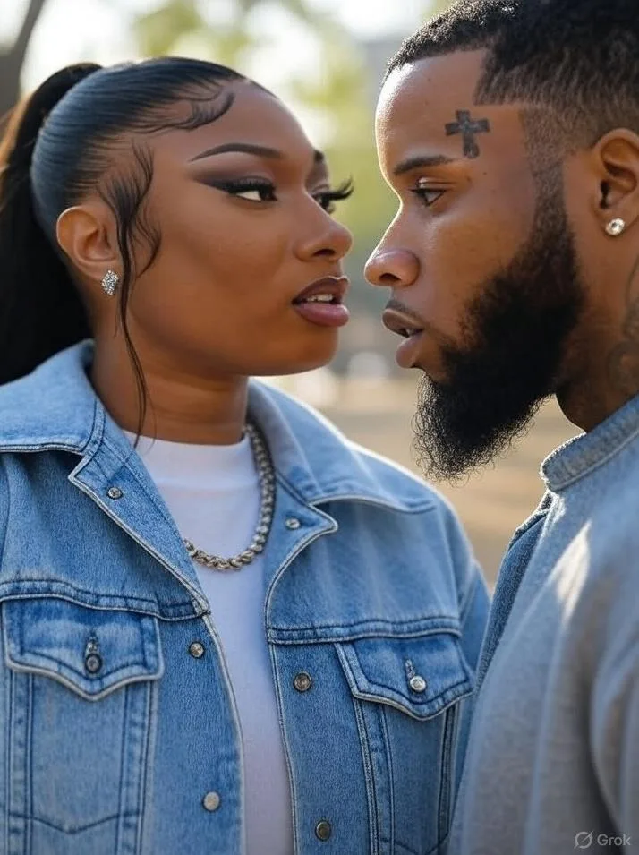 Megan Thee Stallion and Tory Lanez - via GrokAI