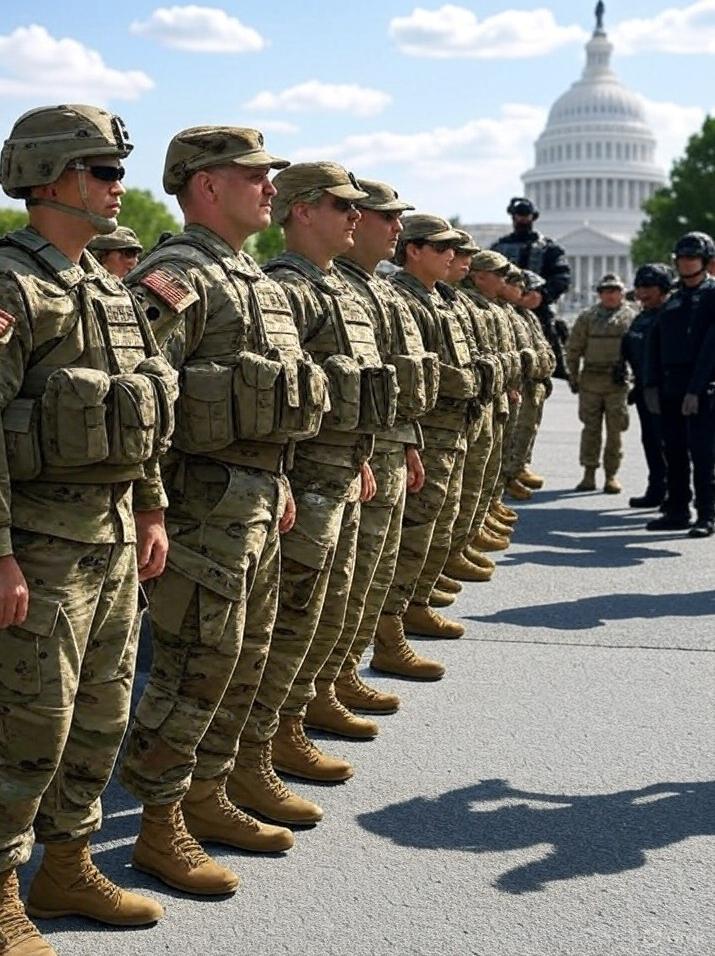 National Guard Troops in Washington, DC - via GrokAI