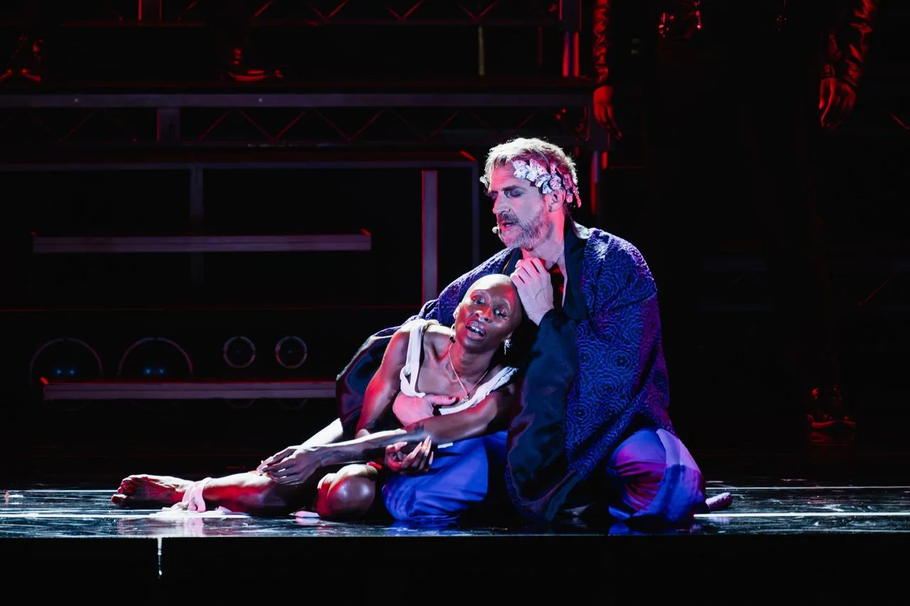 Raul Esparza as "Pilate" and Cynthia Erivo as "Jesus" (Photo: Farah Sosa)