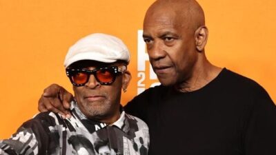 Spike Lee and Denzel Washington at LA screening of 'Highest 2 Lowest' - via AltaGlobalMedia