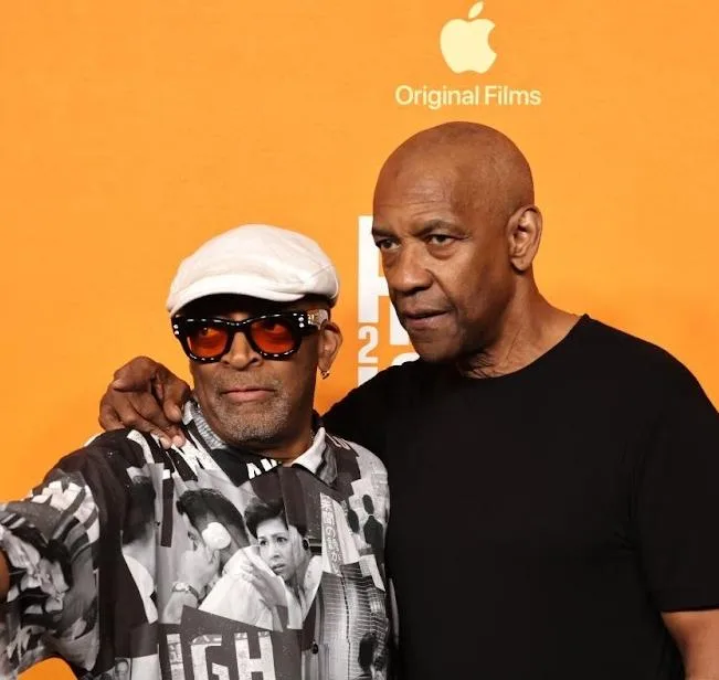 Spike Lee and Denzel Washington at LA screening of 'Highest 2 Lowest' - via AltaGlobalMedia