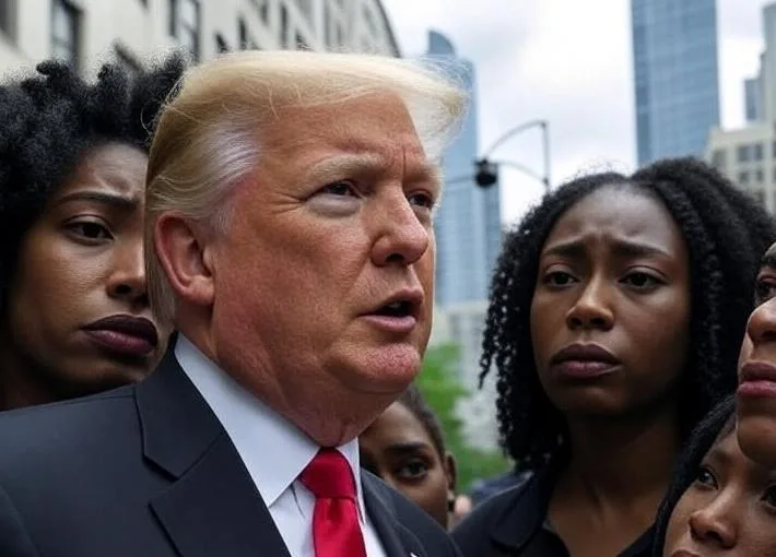 Trump surrounded by 'concerned' Black women - GrokAI