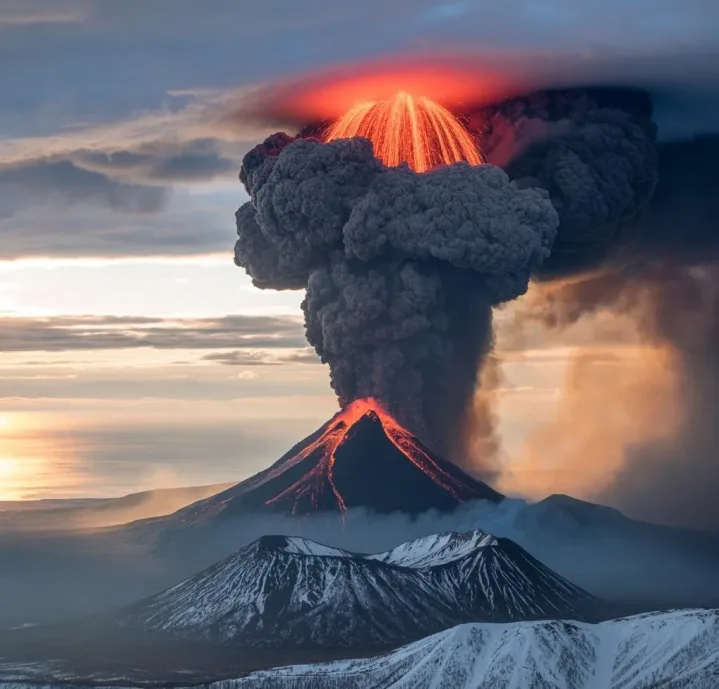 Volcano eruption - via EURai