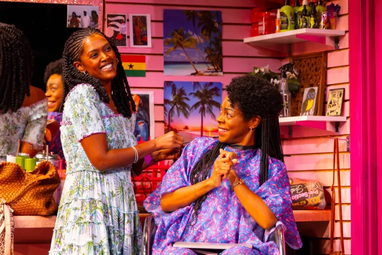 The cast of 'JaJa's African Hair Braiding,' Photo by T. Charles Erickson