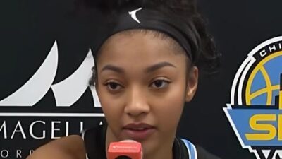 Angel Reese (at mic) - screenshot