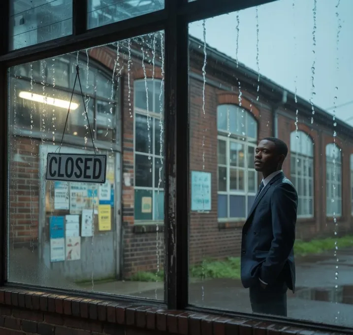 Black Man Looking Dejected Over Job Prospect - via eurAI