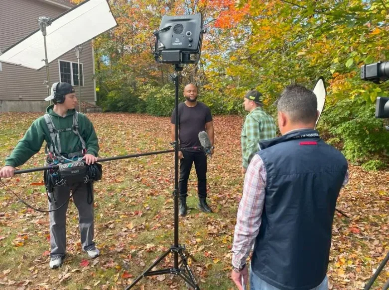 Brandon Bronaugh and 'Hoarders' crew shoot scene