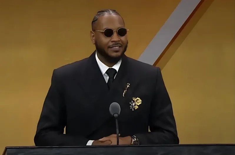 Carmelo Anthony HOF speech - screenshot